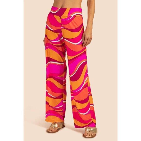 💕TRINA TURK💕 Vivid Vista Swim Pant ~ Multi-Color Retro Print Small S NWT - Picture 3 of 12